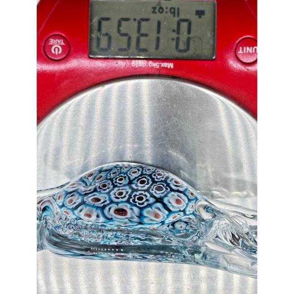 Murano Style Millefiori Art Glass 4.25" ropical Angelfish Paperweight Figurine - Picture 7 of 9